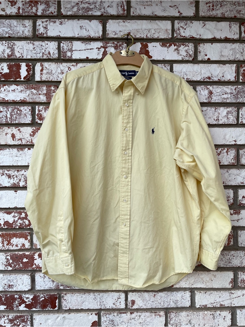 🌱5/$25🌱 Ralph Lauren | Blake Yellow Cotton Button Down Shirt - Picture 2 of 5